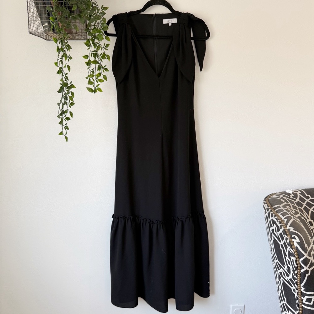 Pearl by Lela Rose Bow Sleeve Long Dress Sz 4